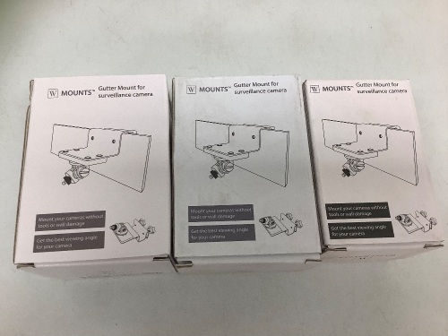 Lot of (3) Gutter Mounts for Surveillance Camera, Appears New, Sold as is - Lot 364