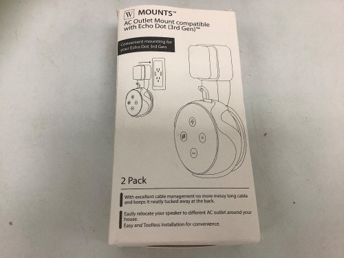 AC Outlet Mount for Echo Dot, Appears New, Sold as is - Lot 366