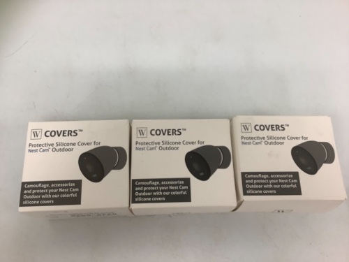 Lot of (3) Silicone Cover for Nest Cam Outdoor, Appears New, Sold as is - Lot 379