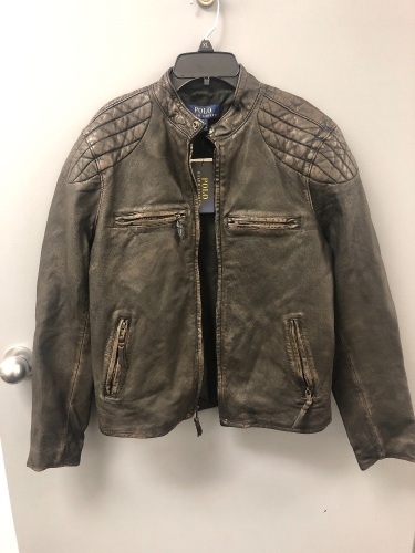 Polo Ralph Lauren Mens Leather Jacket, S, Appears New, Sold as is - Lot 15