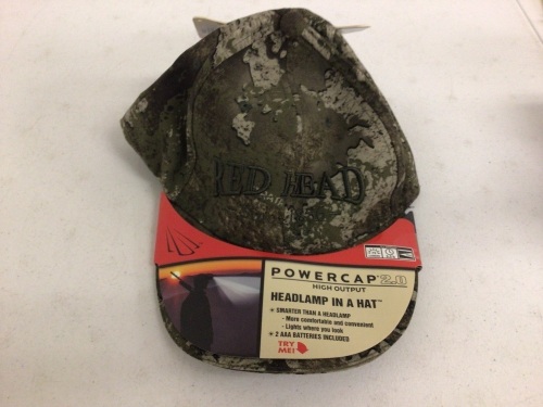 RedHead PowerCap 2.0 w/ Headlamp, Appears New, Needs New Batteries, Sold as is - Lot 118