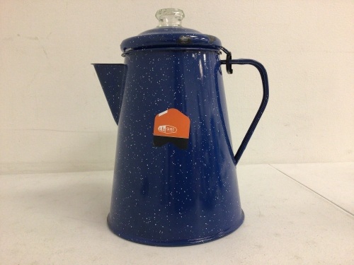 Enamelware Percolater, Damaged Cap on Lid, E-Commerce Return, Sold as is - Lot 136