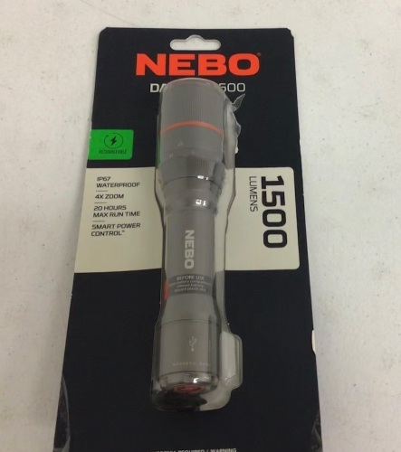 Nebo 1500 Lumen Rechargeable Flashlight, Works, E-Commerce Return, Sold as is - Lot 660