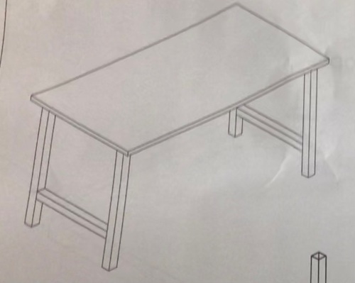 Desk w/ Metal Legs, Appears New, Sold As-is - Lot 661