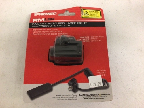 iProtec Rail Mounted Laser, E-Commerce Return, Works, Sold as is - Lot 153