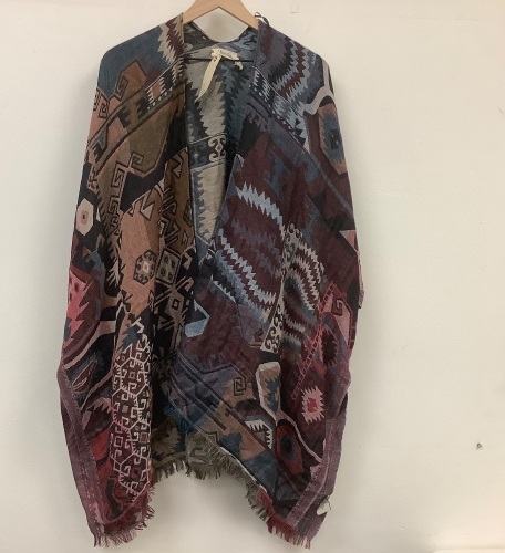 Quagga Womens Aztec Ruana, O/S, Appears New - Lot 184