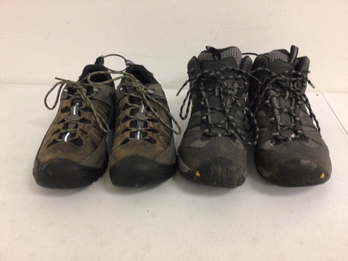 Lot of (2) Keen Mens Shoes, 9 and 11, E-Commerce Return, Sold as is - Lot 837