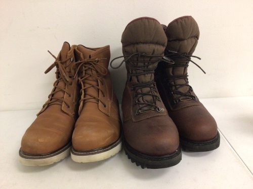 Lot of (2) Mens Boots 10.5EE and 13D, E-Commerce Return, Sold as is - Lot 812