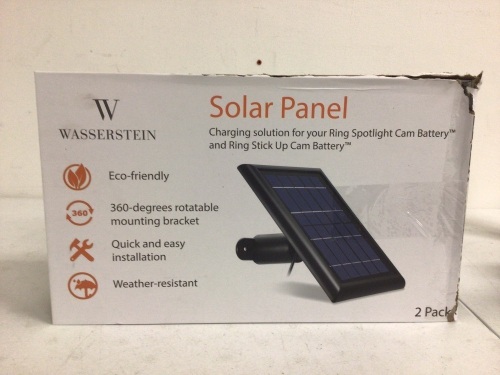 Solar Panel for Ring Spotlight Cam Battery/ Stick Up Cam Battery, Appears New, Sold as is - Lot 758
