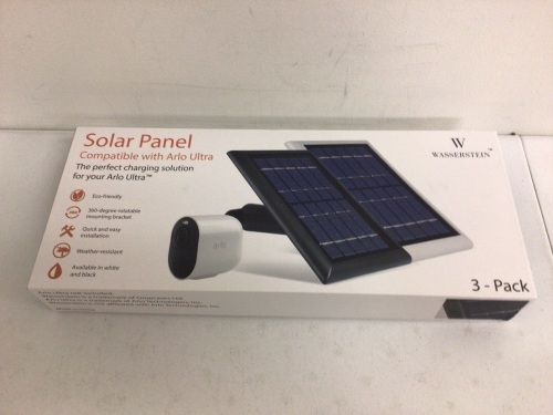 3 Pack Solar Panel for Arlo Ultra, Appears New, Sold as is - Lot 768