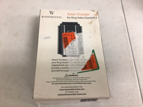 Solar Charger for Ring Video Doorbell 2, E-Commerce Return, Sold as is - Lot 794