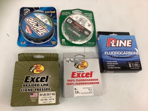 Lot of (5) Assorted Fishing Line, E-Comm Return - Lot 399