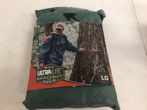 Frogg Toggs Ultra Lite Rain Suit, L Jacket, XL Pants, E-Commerce Return, Sold as is - Lot 750