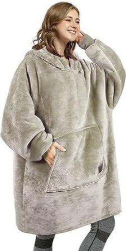 Wearable Blanket Sweatshirt, Khaki - Lot 100B