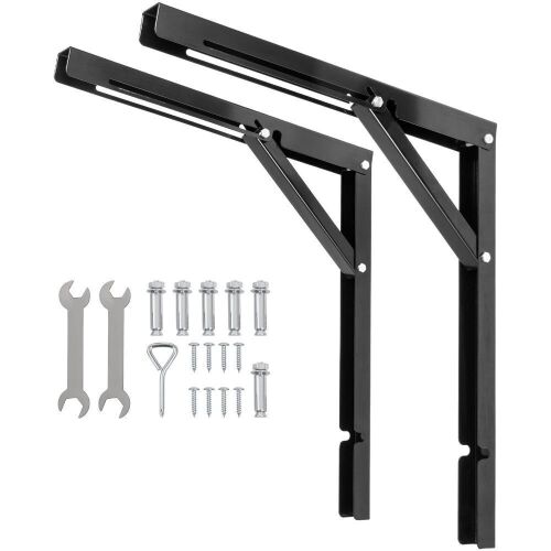 VEVOR 24" Heavy Duty Stainless Steel Collapsible Shelf Bracket Max Load 500 lb  - Lot 241