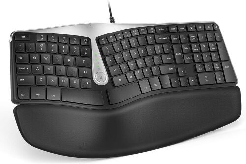 Nulea Ergonomic Wired Split Keyboard with Pillowed Wrist and Palm Support - Lot 297