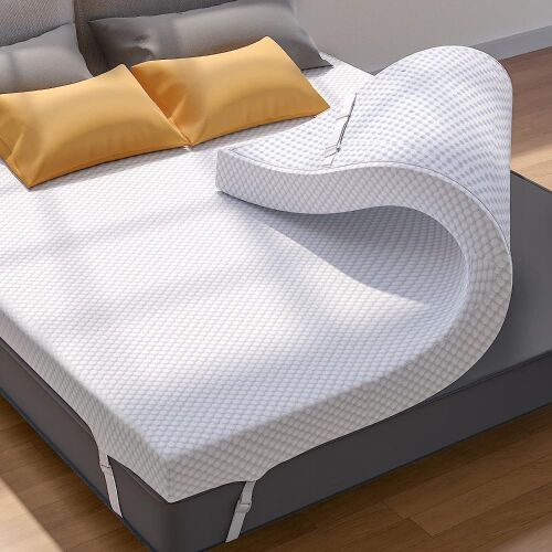 PERLECARE 3 Inch Gel Memory Foam Mattress Topper, Non-Slip Design with Removable & Washable Cover, Twin XL  - Lot 324