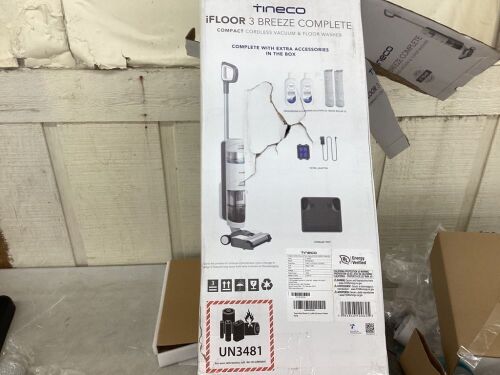 Tineco iFLOOR 3 Breeze Complete Wet Dry Vacuum Cordless Floor Cleaner and Mop One-Step Cleaning for Hard Floors  - Lot 344