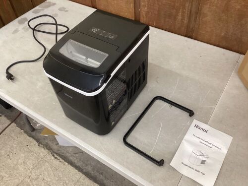WANAI Countertop Portable Ice Machine 9 Ice Cubes in 7-8 Mins, 26lbs/24H, Self-Cleaning - Lot 358