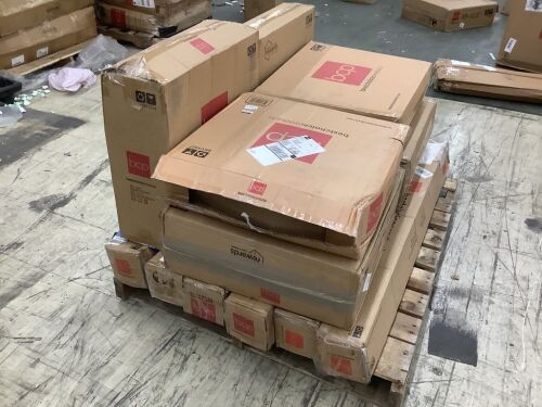 Lot of (6) Patio Umbrellas & (6) Bases - Uninspected, Open Box  - Lot 592