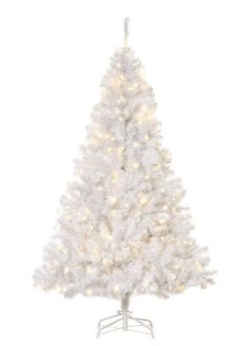 6 ft. White Pre-Lit LED Douglas Fir Christmas Tree with 250 LED Warm White Lights and 1000 Tips - Lot 605