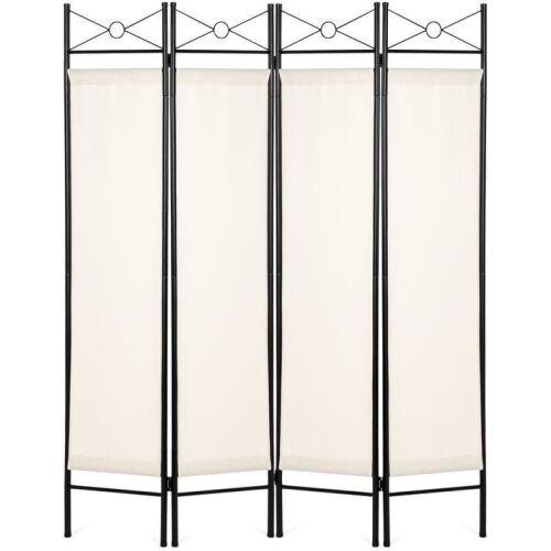 4-Panel Folding Privacy Screen Room Divider Decoration Accent, 6ft  - Lot 690