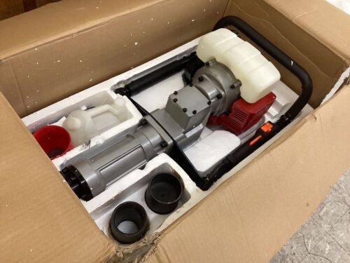 2 Stroke 52CC Gas Powered Fence Post Hole Digger Air Cooling Single Cylinder - Has Compression  - Lot 717