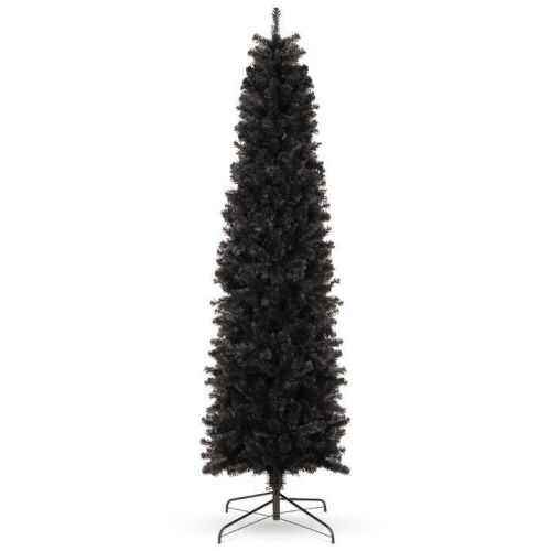 6' Black Artificial Pencil Holiday Christmas Tree  - Lot 739