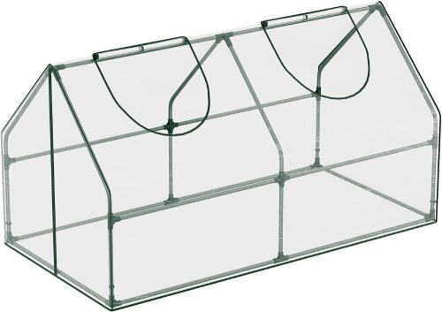 CEBOLAN Waterproof Green House with Roll-Up Zipper, and Shelves, Mini 3.08 x 5.9 x 3FT  - Lot 337