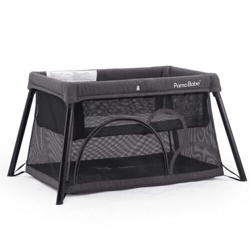 Pamo Babe Lightweight Foldable Compact Travel Playard with Carry Bag, Gray  - Lot 432