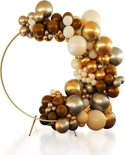 7.2Ft Round Backdrop Stand Circle Balloon Arch Frame Kit  - Lot 434