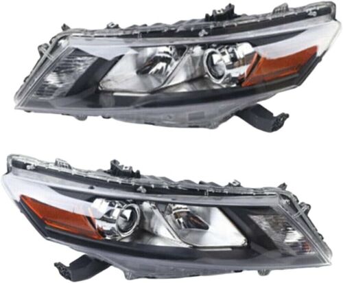 PIAOYUE 2010-2012 Honda Accord Crosstour HID Headlights 1 Pair Left+Right Chrome Housing Clear Lens - Lot 496