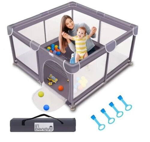 Li'l Pengyu Baby Playpen, 50" x 50"  - Lot 572