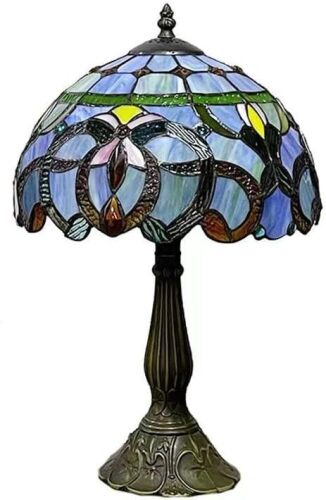 Vallaure Lupinu Tiffany Style Table Lamp, 18" Tall  - Lot 578