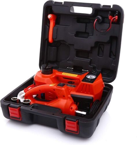 Trihelper Hydraulic Car Jack with Integrated Tire Pump and Impact Wrench  - Lot 29
