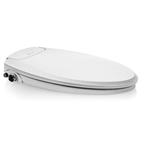 Brondell Ecoseat Plastic White Round Soft Close Bidet Toilet Seat - Lot 520