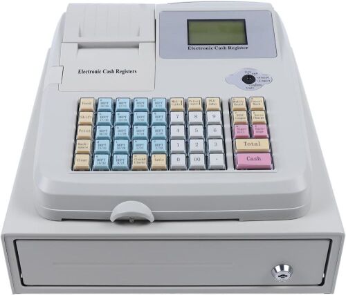 48 Keys Electronic Cash Register with Removable Cash Drawer and Thermal Printer - Lot 97