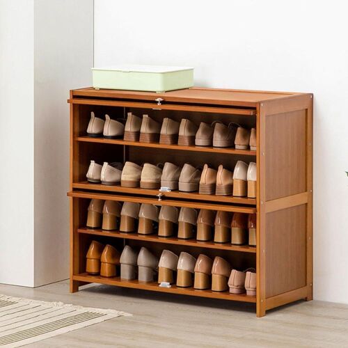 LOYALHEARTDY 5 Tier Bamboo Shoe Cabinet - Lot 201
