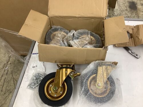 8" Rubber Wheel Casters, Set of 4  - Lot 206