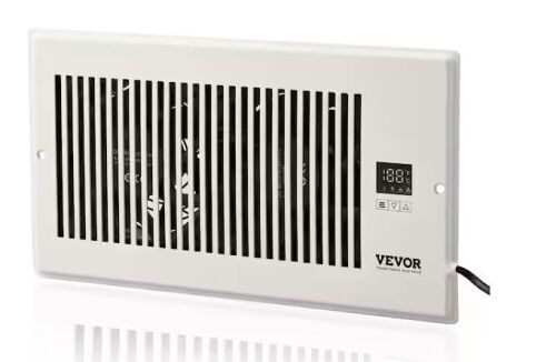 VEVOR 6 in. x 12 in. Register Booster Fan, White  - Lot 237