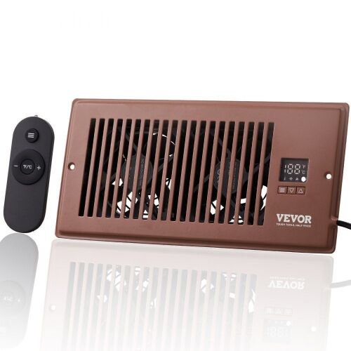 VEVOR Register Booster Fan Fits 4” x 10” Register Holes, with Remote Control and Thermostat Control, Adjustable Speed  - Lot 211