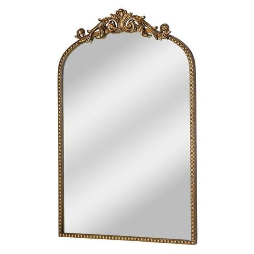Better Homes & Gardens 20" x 30" Arch Metal Wall Mirror Décor in Gold - Lot 903