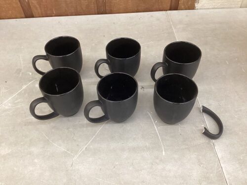 Lot of (6) Coffee Mugs - One Broken Handle  - Lot 212
