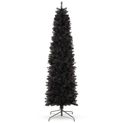 6' Black Artificial Pencil Holiday Christmas Tree  - Lot 124
