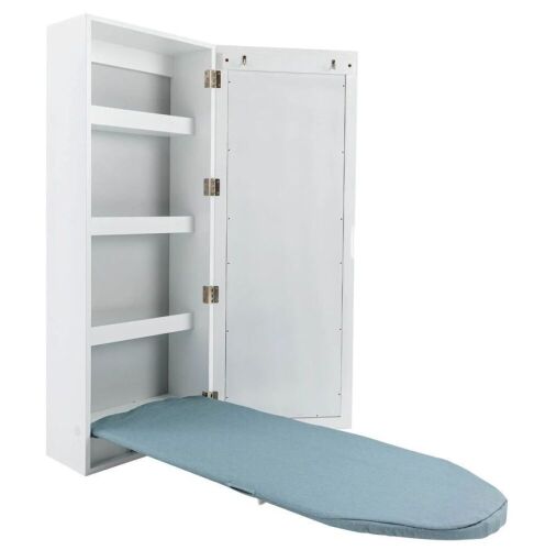Foldable Wall-Mounted Ironing Board With Mirror - Damage to Back Side - Lot 55
