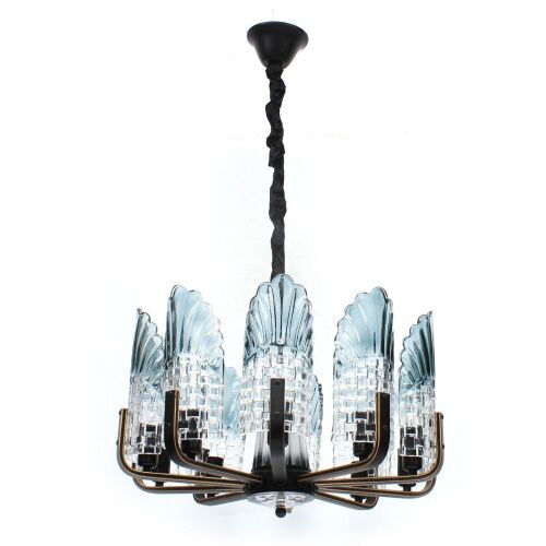 10 Lights Modern Elegant LED Crystal Glass Pendant Lamp - Lot 59