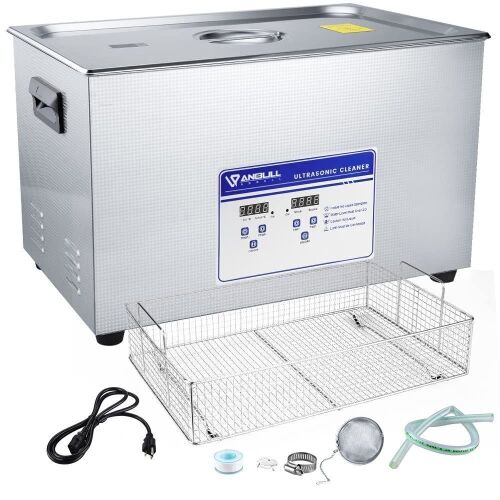 Anbull 30L Professional Ultrasonic Parts Cleaner Machine with 304 Stainless Steel and Digital Timer Heater  - Lot 65