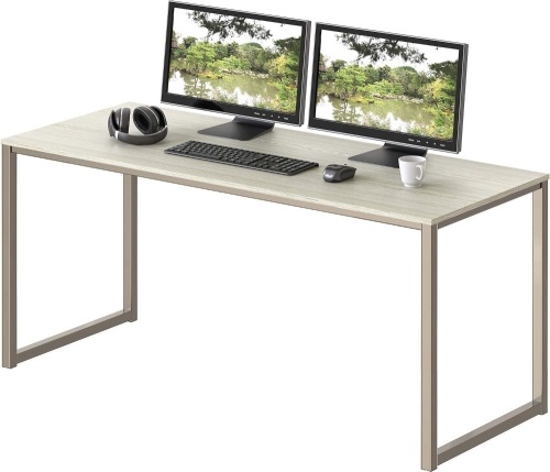 SHW Home Office 48-Inch Computer Desk, Maple2 screws missing  - Lot 149
