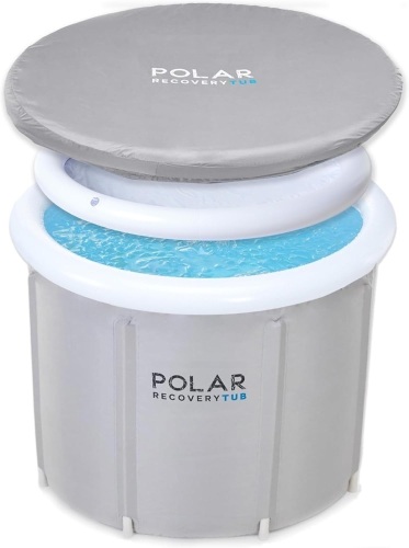 Polar Recovery Tub - Large Outdoor Portable Ice Bath with Lid for Cold Water Therapy & Ice Plunge - Cold Plunge Tub for Adults & Athletes Up to 6ft 7" - Lot 150