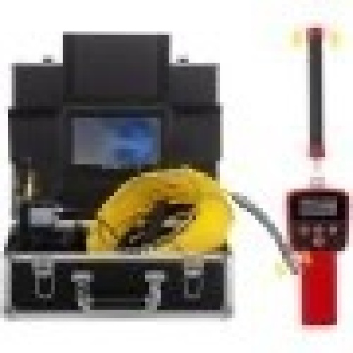 VEVOR Sewer Camera with Locator, 165' Cable, Drain Camera w/ 512Hz Sonde Transmitter & Receiver, Waterproof IP68 Sewer Video Inspection Equipment w/ 16 GB SD Card, 1200TVL 7" LCD Monitor, LED Lights - Lot 168